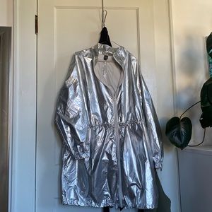 Metalic swishy jacket